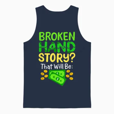 Drôle De Chirurgie De La Main Cassée Unisex Tank Top - Navy