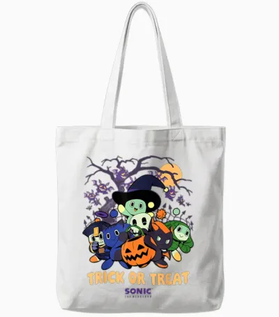 Sonic the Hedgehog - Chao Tales Halloween Trick or Treat Tote Bags - White