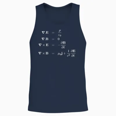Maxwell Equations of Electromagnetism Physics Unisex Tank Top - Navy