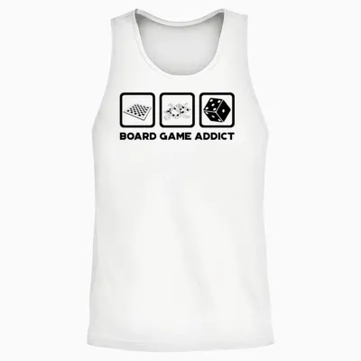 Board Game Addict Gaming Unisex Tank Top - White