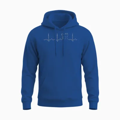 Sewing Machine Heartbeat Unisex Hoodie - Royal