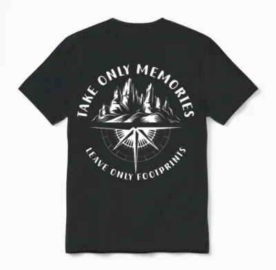 Forest Hiking Camping Lumberjack Unisex T-Shirt - Black