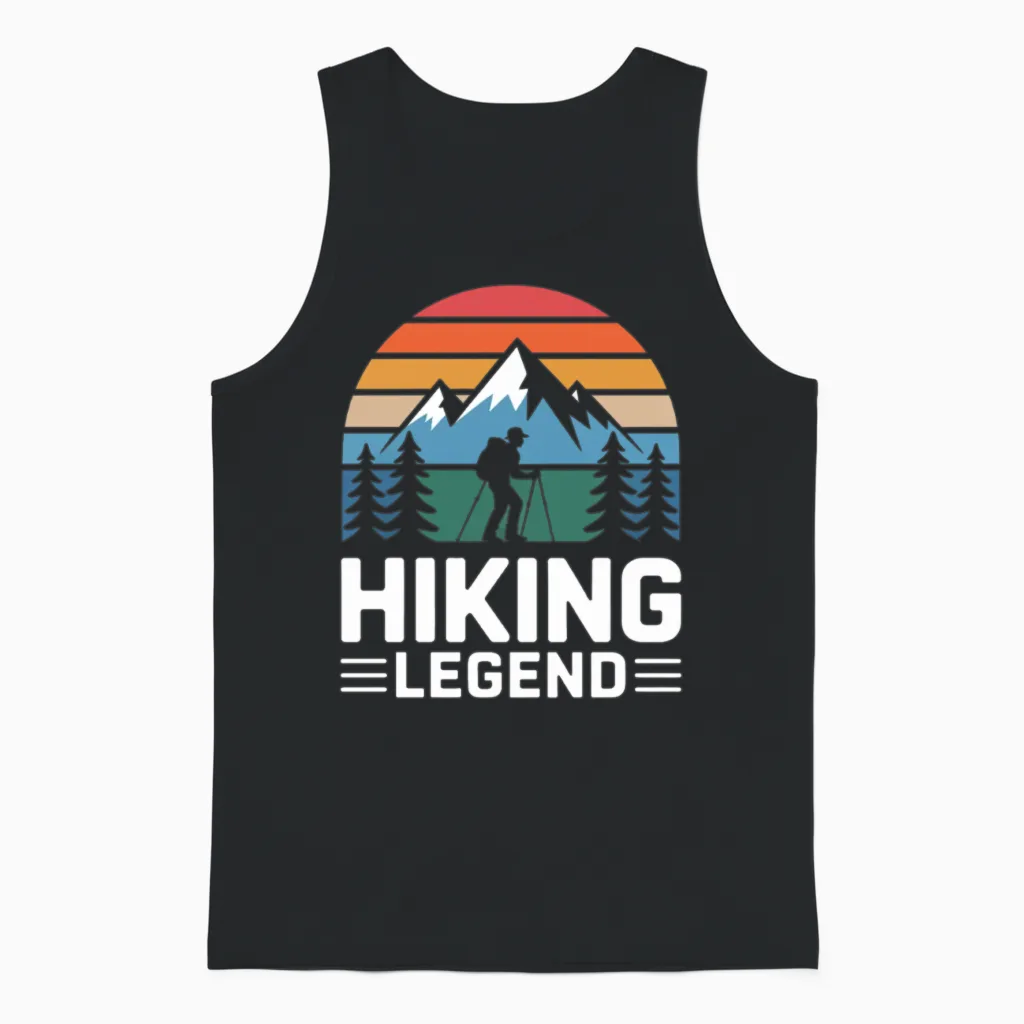 Hiking Lover & Outdoors Unisex Tank Top in Black