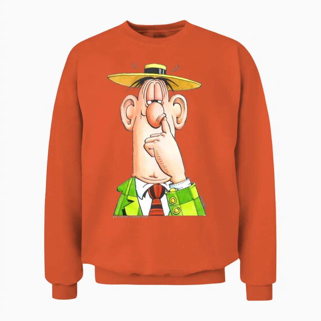 Nose Picker Unisex Sweatshirt in Orange