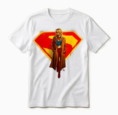 Supergirl 2026 and Logo Unisex T-Shirt - White