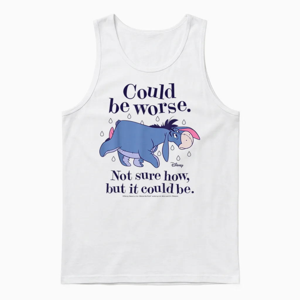 Winnie the Pooh - Eeyore Could Be Worse Not Sure How Unisex Tank Top in White