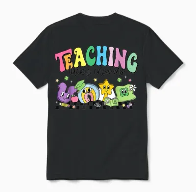 St Patricks Day Teacher Shirt Teaching Lucky Charm Unisex T-Shirt - Black