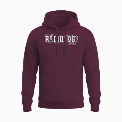 Radiology Technologist Flowers Rad Tech Unisex Hoodie - Maroon
