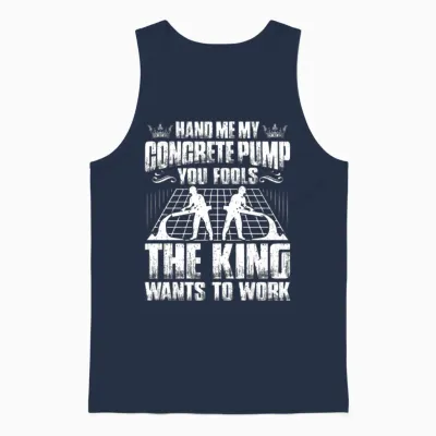 Concrete Worker Concreter Concrete Builder Unisex Tank Top - Navy