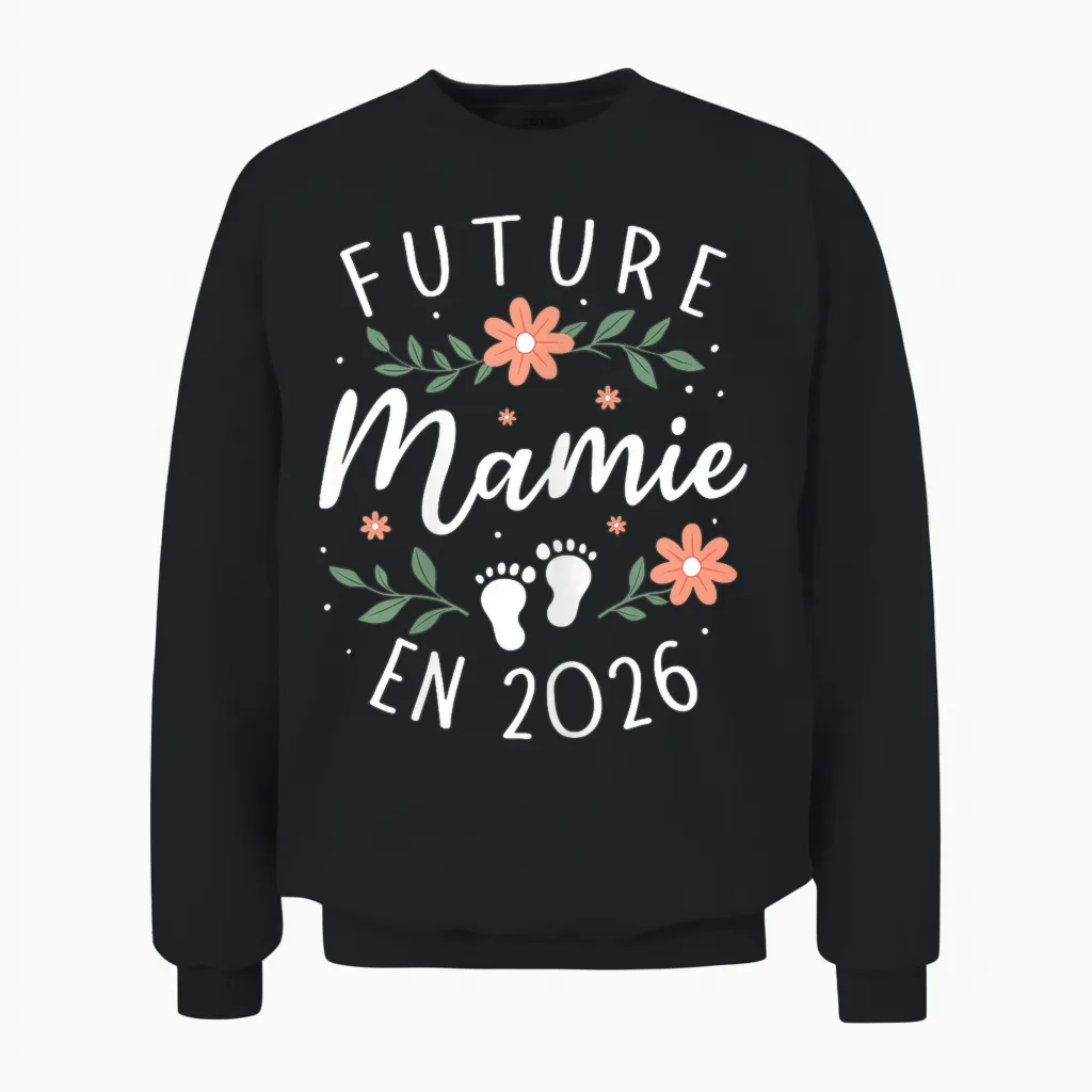 Future Granny 2026 - Funny Announcement Pregnancy Grandparents Unisex Sweatshirt in Black