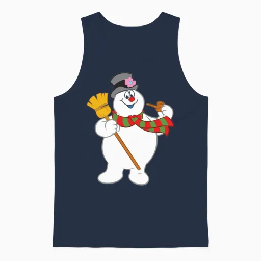 Frosty the Snowman New Sku Christmas Gift Unisex Tank Top in Navy