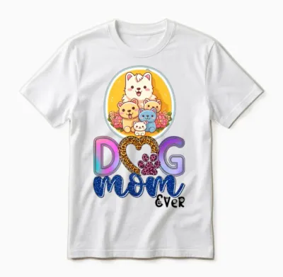 Dog Mom , Best Dog Mom Ever Dog Mom Design Dog Unisex T-Shirt - White