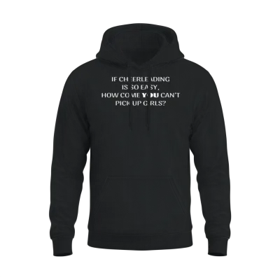 Funny Sarcastic Cheerleading Male Cheerleader Unisex Hoodie - Black