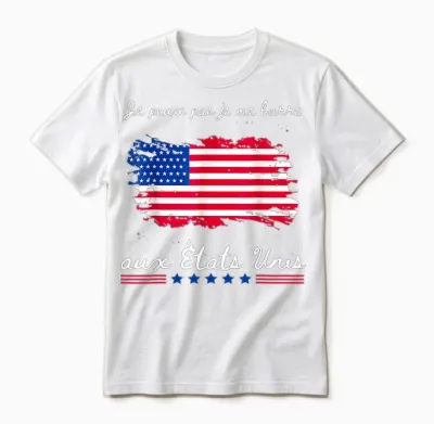 I Can't I Bar Usa Usa Flag America T-Shirt, Black, S Unisex T-Shirt - White