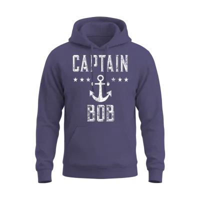 Boating Captain Retro Captain Bob Unisex Hoodie - Heather Sport Dark Navy