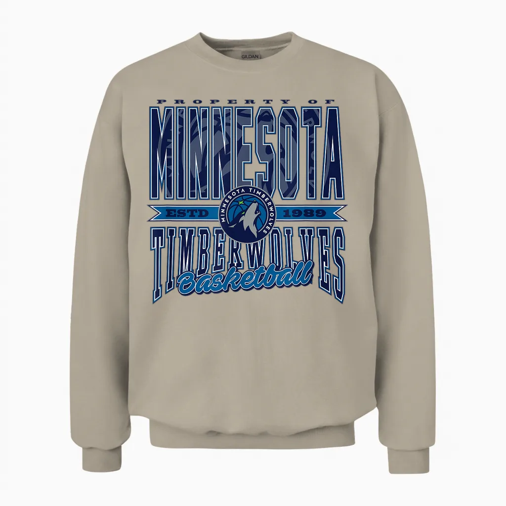 Nba Minnesota Timberwolves Nonstop-Action Unisex Sweatshirt in Sand
