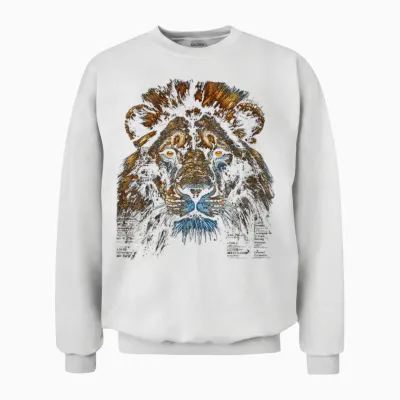 Löwe Fantasy Art - Tier Löwe Unisex Sweatshirt - White