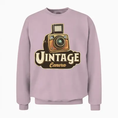 Vintage Retro Unisex Sweatshirt - Light Pink
