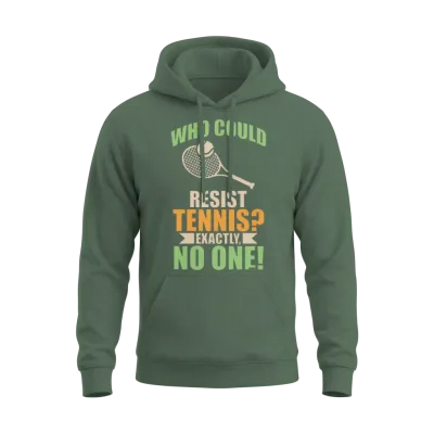 Nobody Can Resist Tennis Unisex Hoodie - Military Green
