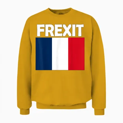 Frexit Retrait De La France De L'union Européenne Anti Eu Unisex Sweatshirt - Gold