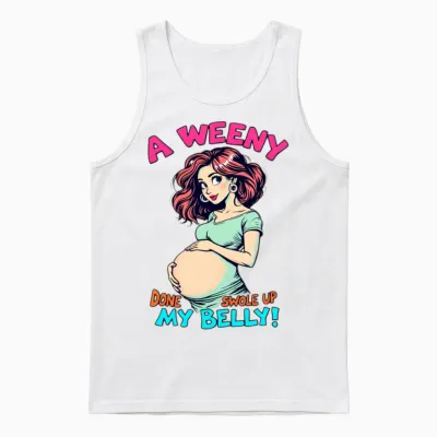 Pregnancy Unisex Tank Top - White