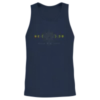 Mystic Sun & Moon Phases Mandala Unisex Tank Top - Navy – 2