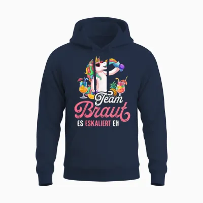 Jga T-Shirt Frauen Junggesellenabschied Poltern Team Braut Unisex Hoodie - Navy