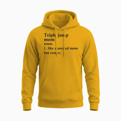 Triple Jump Mom Funny Athlete Definition Unisex Hoodie - Gold