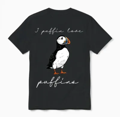 I Puffin Love Puffins Citation D'oiseau De Rivage Humoristique Manche Longue Unisex T-Shirt - Black