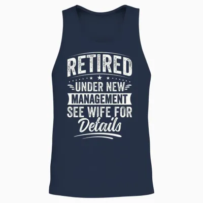 Funny Retirement Dad Unisex Tank Top - Navy