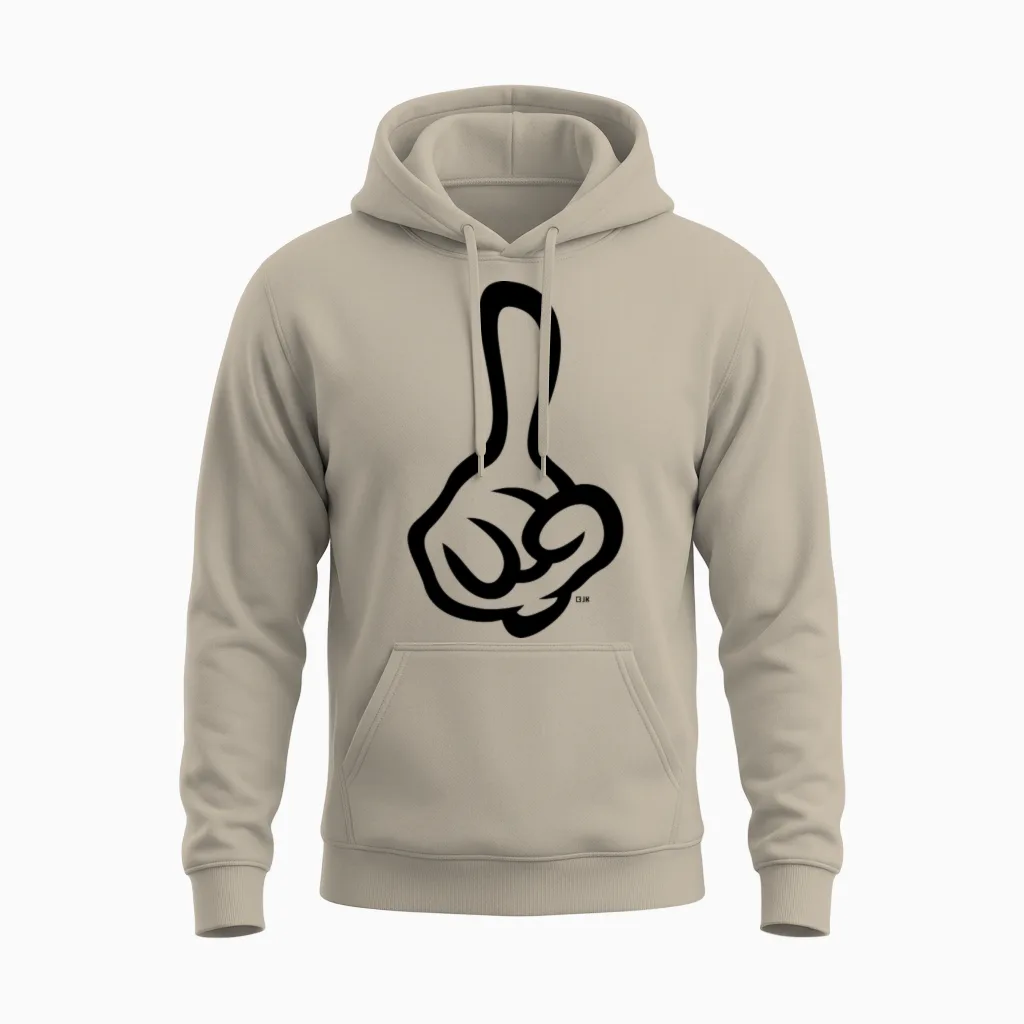 Raised Index Finger (right Hand / 1c) Unisex Hoodie in Sand