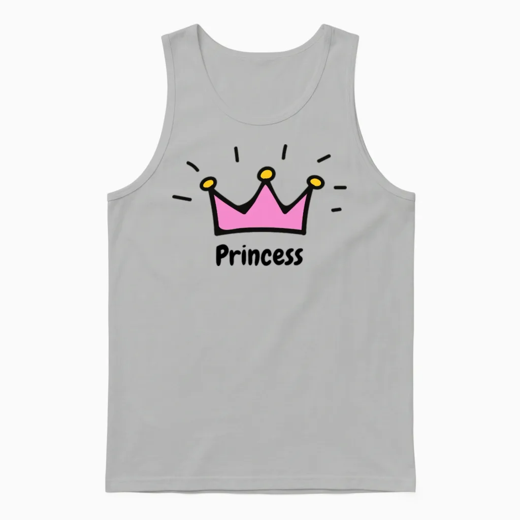 Princess Unisex Tank Top in Ash
