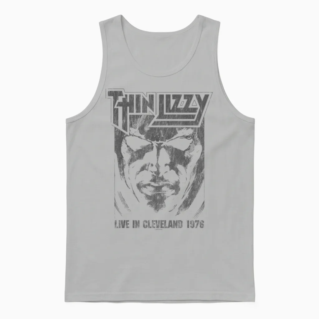 Thin Lizzy Jailbreak Album Cleveland Unisex Tank Top in Ash