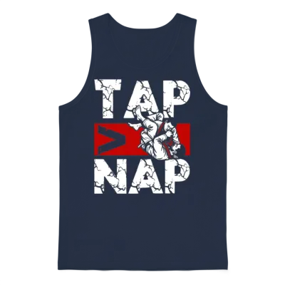Tap Nap Bjj Martial Arts Grapplers Brazilian Unisex Tank Top - Navy