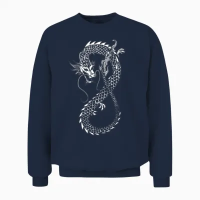 Chinese Dragon Unisex Sweatshirt - Navy
