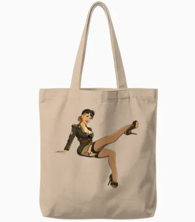 Pinup Army Tote Bags - Natural
