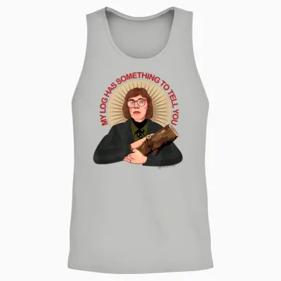 Twin Peaks Log Lady T-Shirt, Gray Unisex Tank Top - Ash