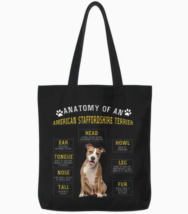Lustige Anatomie Amstaff Geschenke Für Frauen Und Männer Tote Bags in Black
