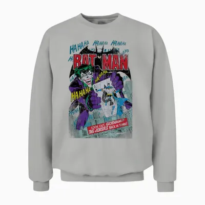 Dc Comics Batman and Joker Comic Cover T-Shirt Small Unisex Sweatshirt - Ash