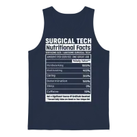 Surgical Tech Nutritional Facts Squad Surgical Tec Unisex Tank Top - Navy – 1