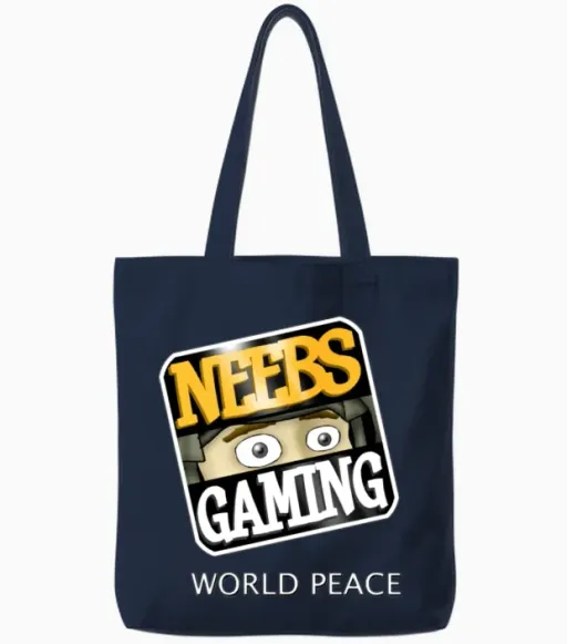 Neebs Gaming Tote Bags in Navy