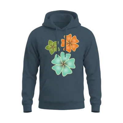 Retro Flowers Unisex Hoodie - Dark Heather