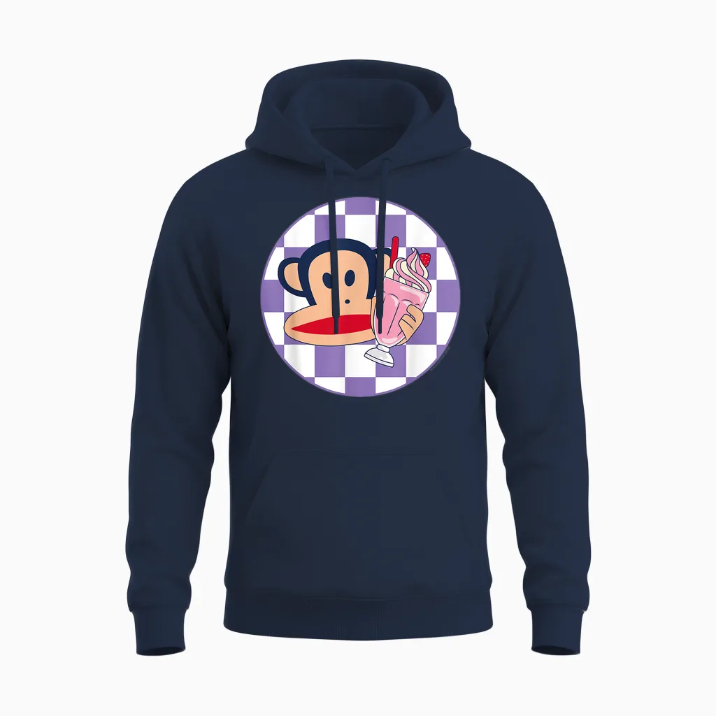 Paul Frank Milchshake Julius Monkey Diner Unisex Hoodie in Navy