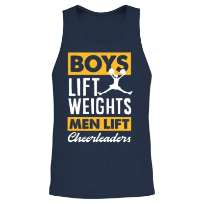 Male Cheerleading Male Cheerleader Unisex Tank Top - Navy