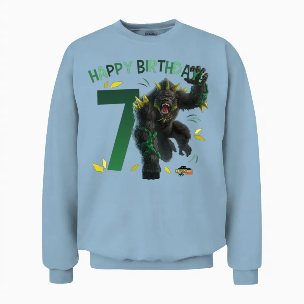 Schleich® Eldrador® Creatures Happy 7th Birthday Unisex Sweatshirt in Light Blue