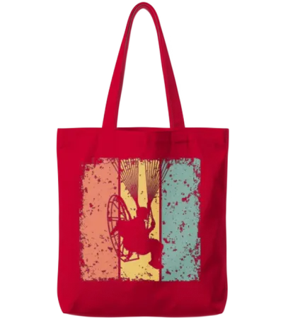 Paramotor Retro Tote Bags - Red