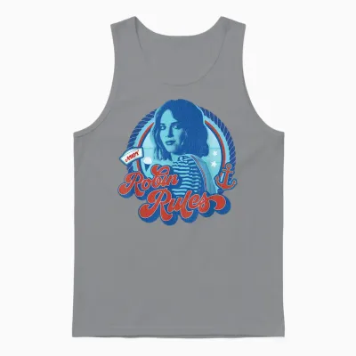 Stranger Things Robin Rules T-Shirt, Black, S Unisex Tank Top - Sport Grey