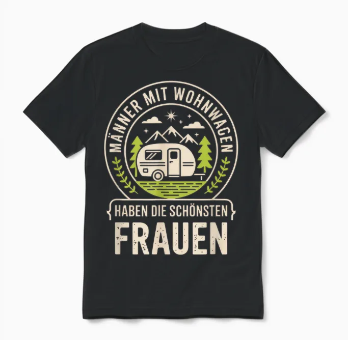 Männer Mit Wohnwagen Haben Die Schönsten Frauen Unisex T-Shirt in Black