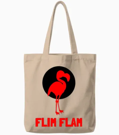 Flam Flim Flam Flamingo Tote Bags - Natural