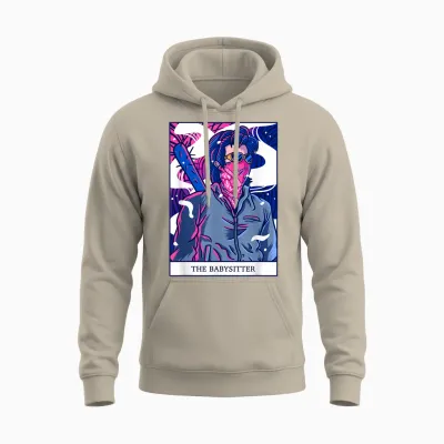 Stranger Things Steve Harrington the Babysitter Tarot Card Unisex Hoodie - Sand